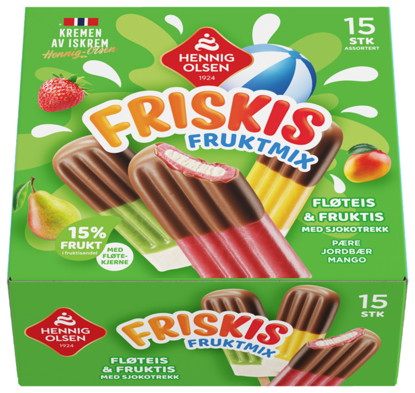 Friskis Fruktmix 15stk Fløteis og Fruktis