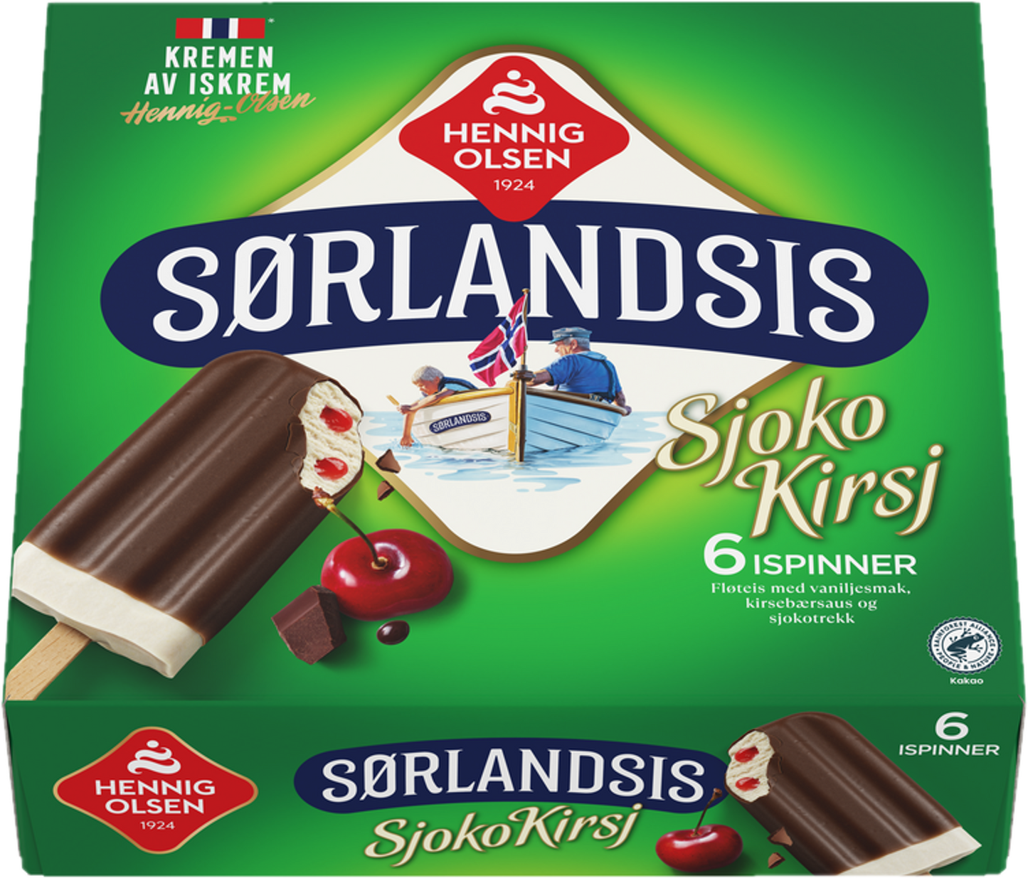 Sørlandsis Sjokokirsj 6stk