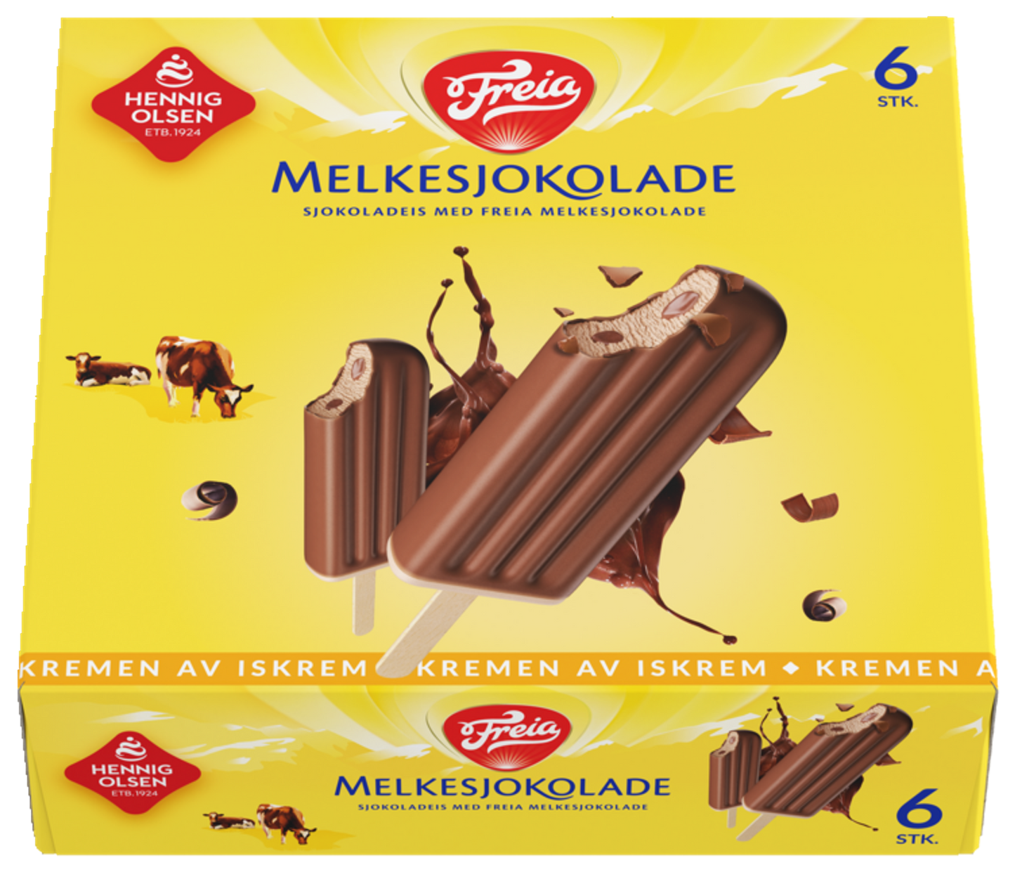 Freia Melkesjokolade Sjokoladeis 6pk