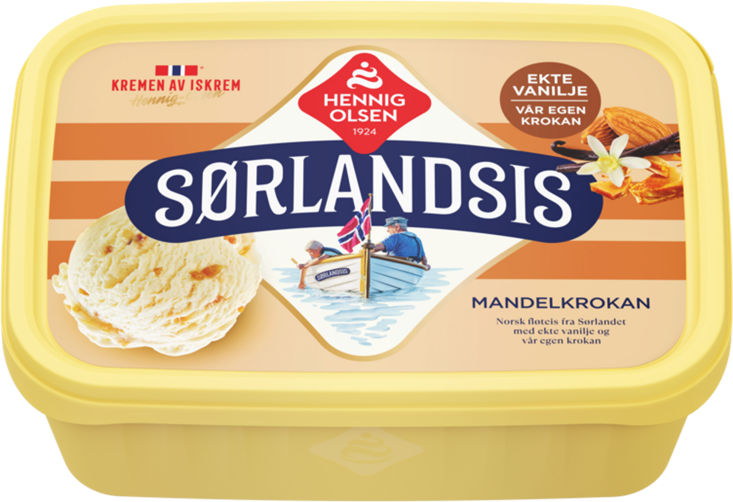 Sørlandsis Mandelkrokan med ekte vanilje