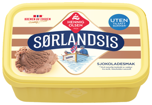 Sørlandsis Sjokoladesmak Uten tilsatt sukker