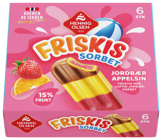 Friskis Sorbet 6stk Fruktis og Sorbet