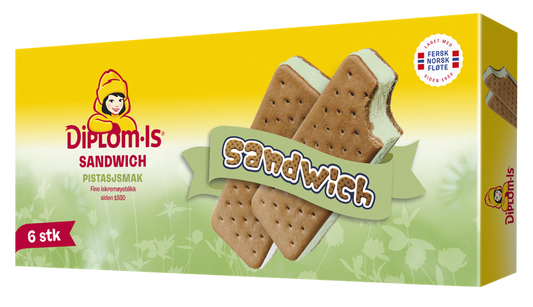 Sandwich Pistasj 6 stk