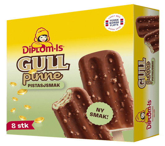 Gullpinne Pistasj mini 8 stk