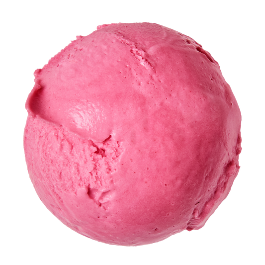 Bringebær sorbet kuleis