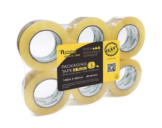 Heavy Duty Clear Packing Tape Transparent Packaging Tape Flat Shrink 6 Packs