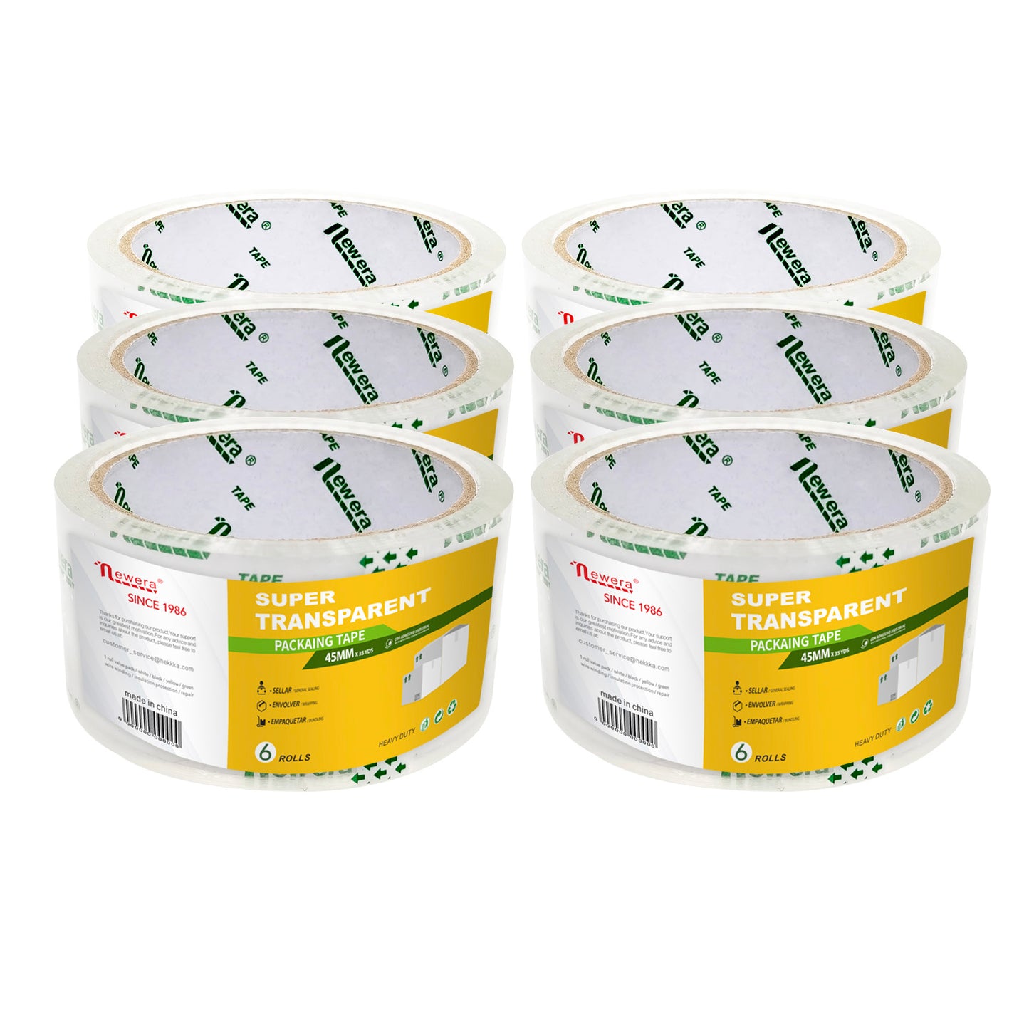 6 Packs Amazon Crystal Clear Packing Tape or 4 Packs Clear Sticky Tape